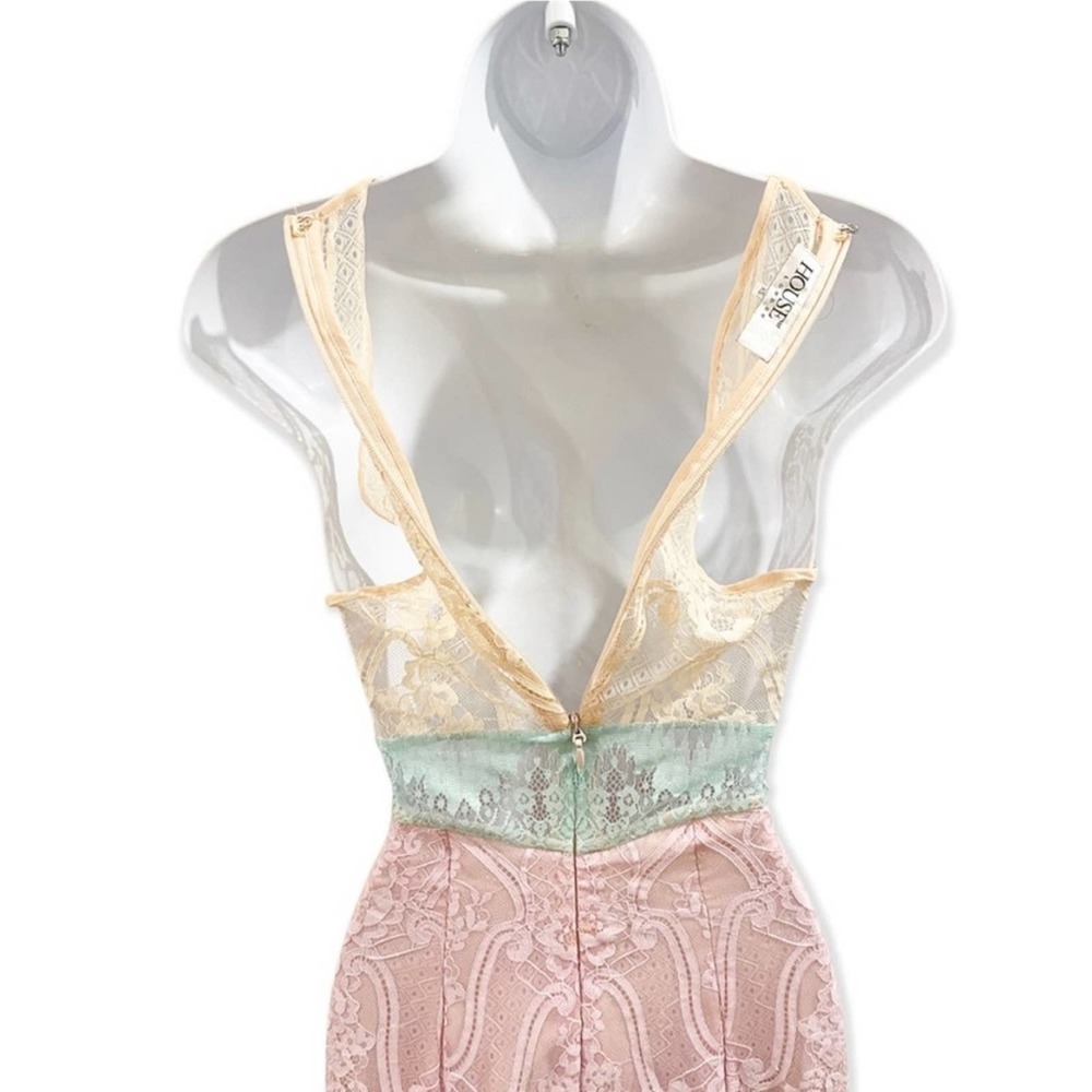 House of CB London Alvaro Pastel Lace Sheer Mini Dress Size XS - Picture 8 of 11